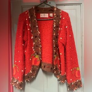 Philip and Jane Gordon Orange and Brown Pumpkin Cardigan